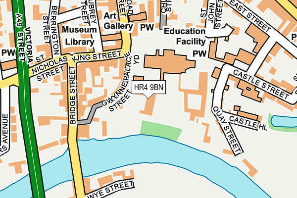 HR4 9BN map - OS OpenMap – Local (Ordnance Survey)