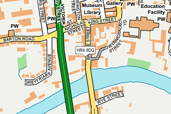 HR4 9DG map - OS OpenMap – Local (Ordnance Survey)