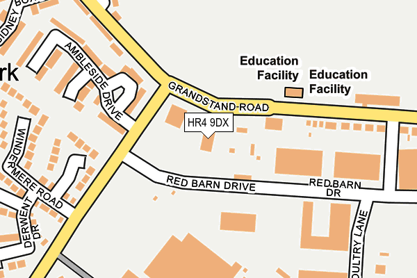 HR4 9DX map - OS OpenMap – Local (Ordnance Survey)