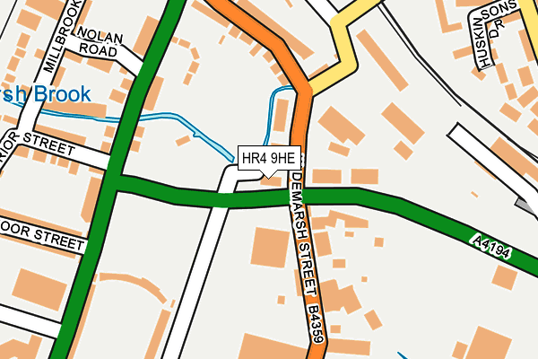 HR4 9HE map - OS OpenMap – Local (Ordnance Survey)