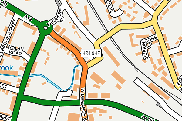 HR4 9HF map - OS OpenMap – Local (Ordnance Survey)