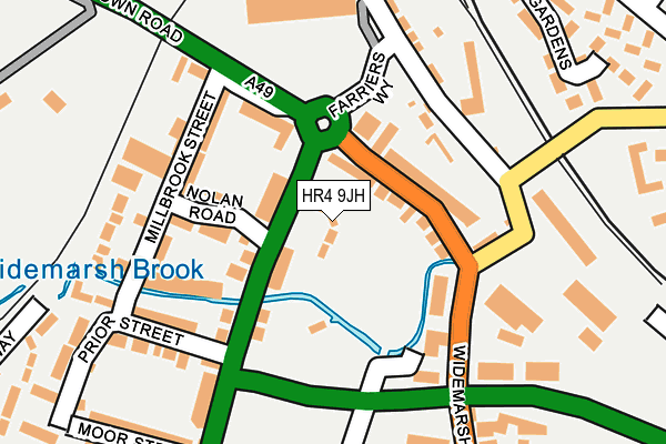 HR4 9JH map - OS OpenMap – Local (Ordnance Survey)