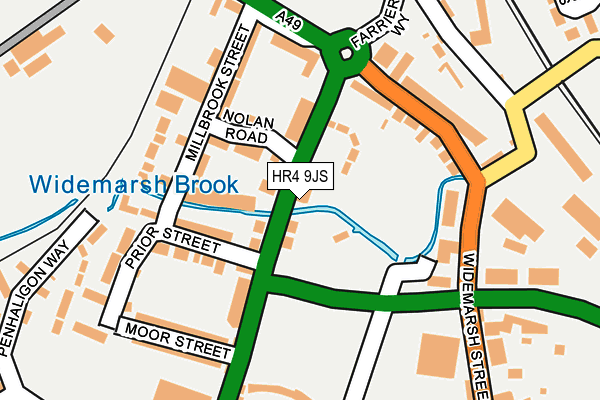HR4 9JS map - OS OpenMap – Local (Ordnance Survey)