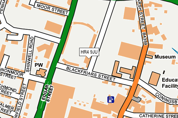 HR4 9JU map - OS OpenMap – Local (Ordnance Survey)