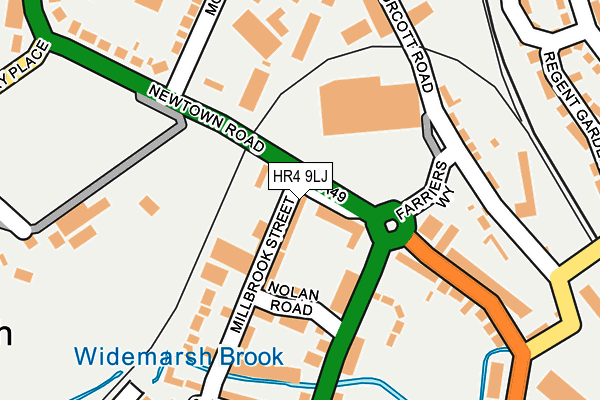 HR4 9LJ map - OS OpenMap – Local (Ordnance Survey)