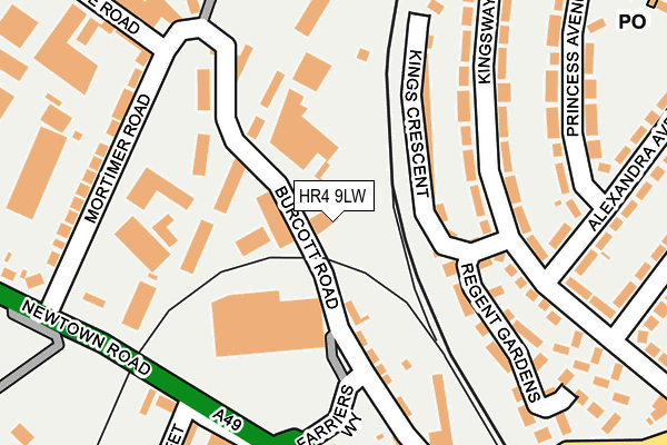 HR4 9LW map - OS OpenMap – Local (Ordnance Survey)