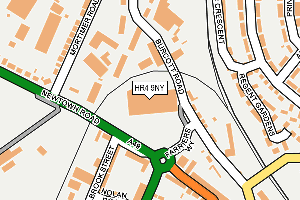 HR4 9NY map - OS OpenMap – Local (Ordnance Survey)