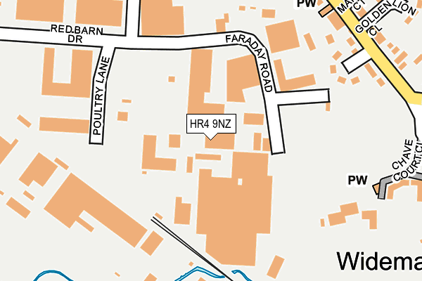 HR4 9NZ map - OS OpenMap – Local (Ordnance Survey)