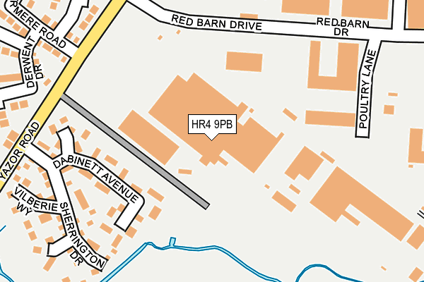 HR4 9PB map - OS OpenMap – Local (Ordnance Survey)