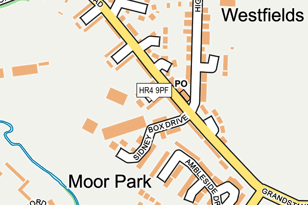 HR4 9PF map - OS OpenMap – Local (Ordnance Survey)