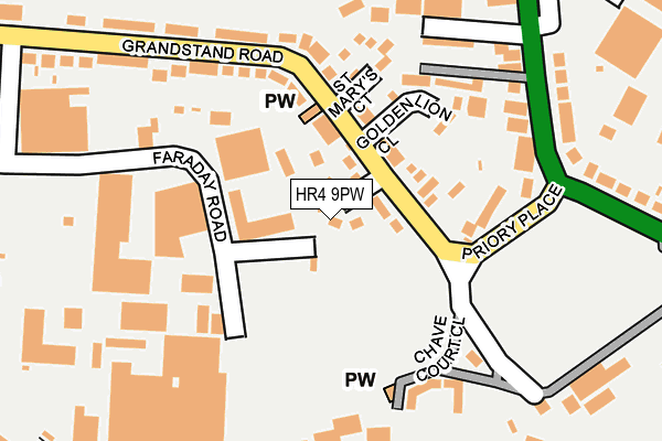 HR4 9PW map - OS OpenMap – Local (Ordnance Survey)