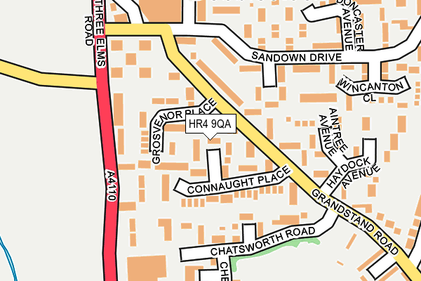 HR4 9QA map - OS OpenMap – Local (Ordnance Survey)