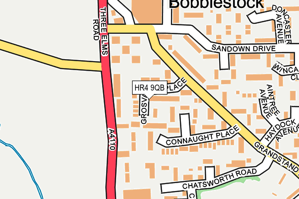 HR4 9QB map - OS OpenMap – Local (Ordnance Survey)