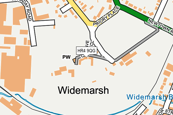 HR4 9QG map - OS OpenMap – Local (Ordnance Survey)