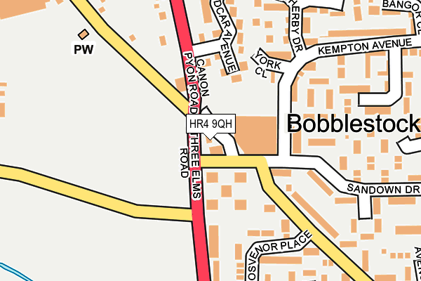 HR4 9QH map - OS OpenMap – Local (Ordnance Survey)