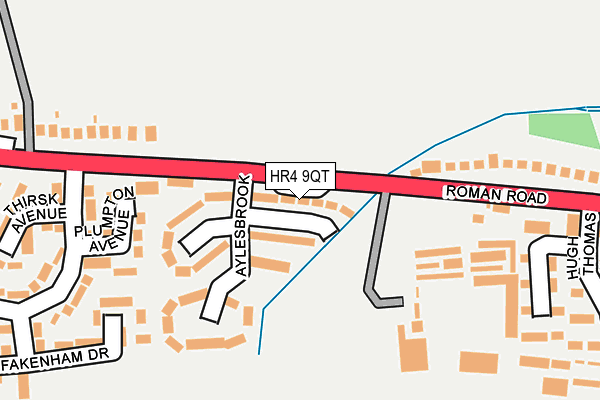 HR4 9QT map - OS OpenMap – Local (Ordnance Survey)