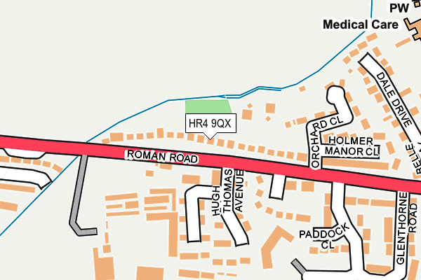 HR4 9QX map - OS OpenMap – Local (Ordnance Survey)