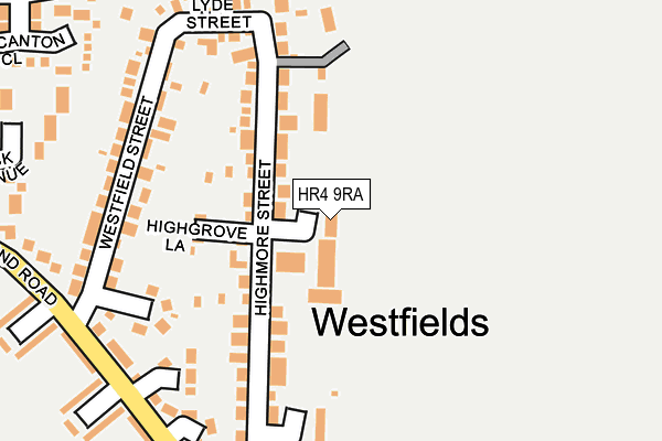 HR4 9RA map - OS OpenMap – Local (Ordnance Survey)