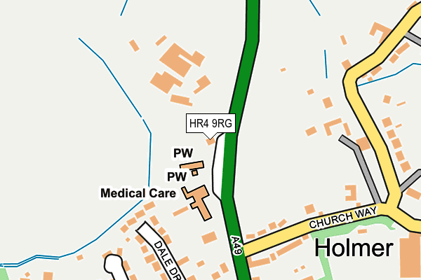 HR4 9RG map - OS OpenMap – Local (Ordnance Survey)