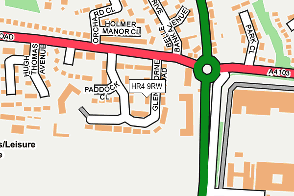 HR4 9RW map - OS OpenMap – Local (Ordnance Survey)