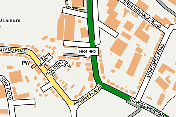HR4 9RX map - OS OpenMap – Local (Ordnance Survey)