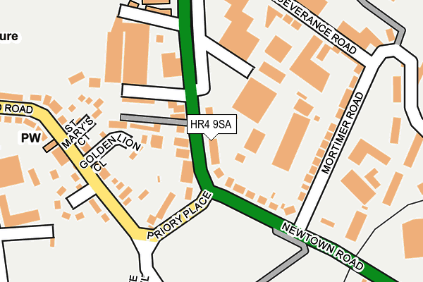 HR4 9SA map - OS OpenMap – Local (Ordnance Survey)