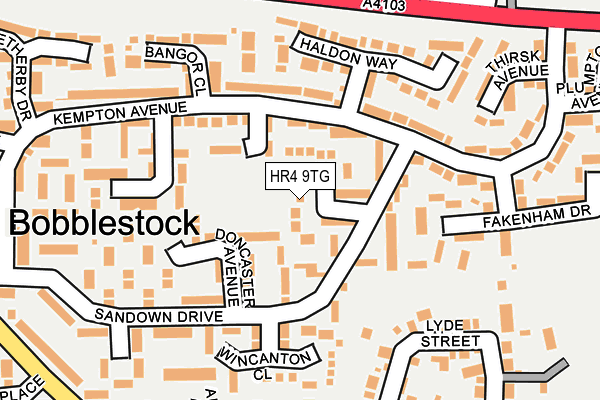 HR4 9TG map - OS OpenMap – Local (Ordnance Survey)