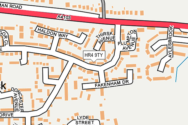 HR4 9TY map - OS OpenMap – Local (Ordnance Survey)