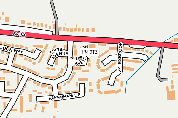 HR4 9TZ map - OS OpenMap – Local (Ordnance Survey)