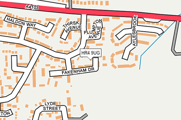 HR4 9UG map - OS OpenMap – Local (Ordnance Survey)