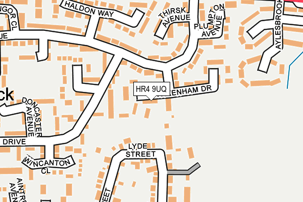 HR4 9UQ map - OS OpenMap – Local (Ordnance Survey)