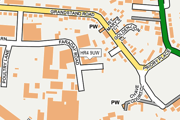 HR4 9UW map - OS OpenMap – Local (Ordnance Survey)