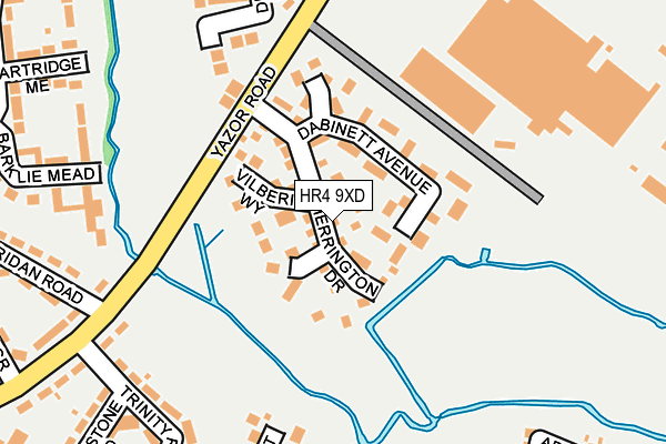 HR4 9XD map - OS OpenMap – Local (Ordnance Survey)