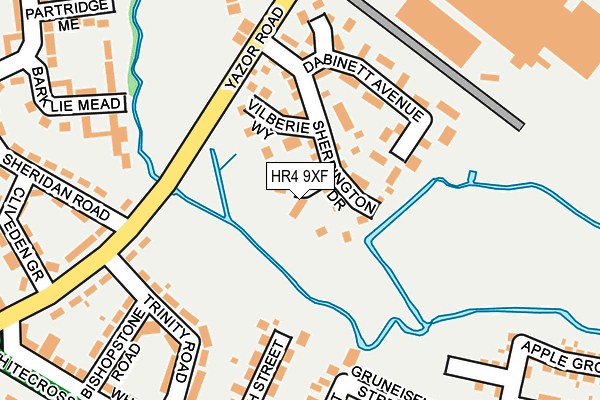 HR4 9XF map - OS OpenMap – Local (Ordnance Survey)
