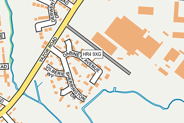 HR4 9XG map - OS OpenMap – Local (Ordnance Survey)