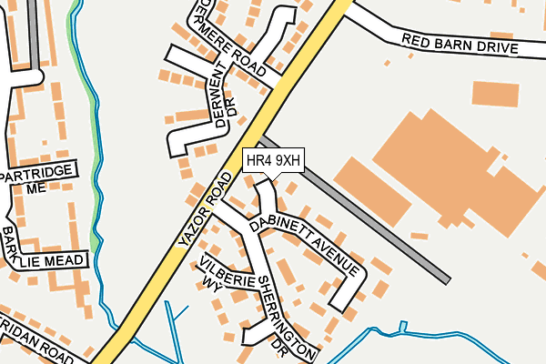 HR4 9XH map - OS OpenMap – Local (Ordnance Survey)