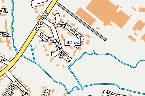 HR4 9XJ map - OS OpenMap – Local (Ordnance Survey)