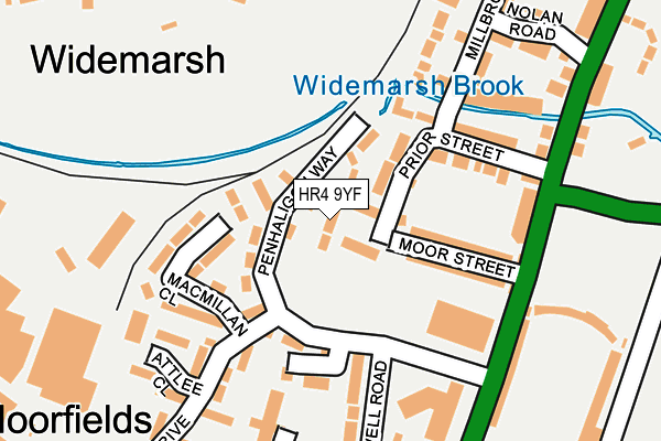 HR4 9YF map - OS OpenMap – Local (Ordnance Survey)