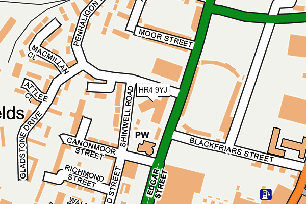 HR4 9YJ map - OS OpenMap – Local (Ordnance Survey)