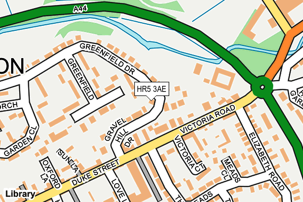 HR5 3AE map - OS OpenMap – Local (Ordnance Survey)