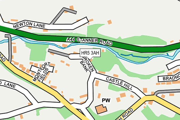 HR5 3AH map - OS OpenMap – Local (Ordnance Survey)
