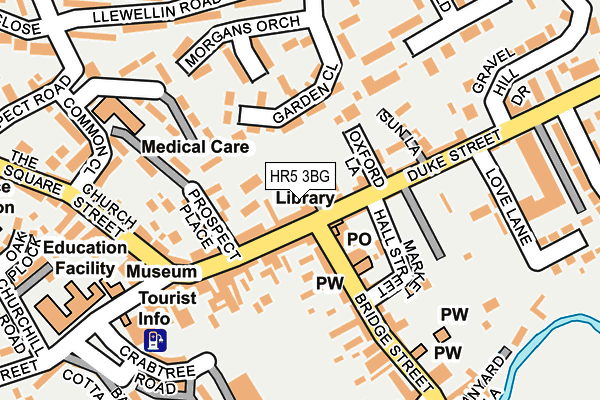 HR5 3BG map - OS OpenMap – Local (Ordnance Survey)
