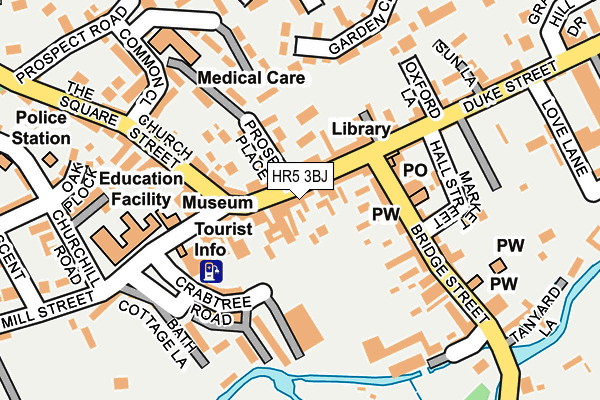 HR5 3BJ map - OS OpenMap – Local (Ordnance Survey)