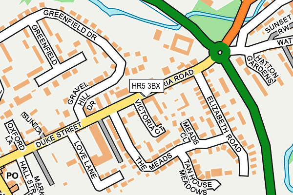 HR5 3BX map - OS OpenMap – Local (Ordnance Survey)