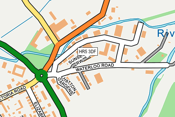 HR5 3DF map - OS OpenMap – Local (Ordnance Survey)