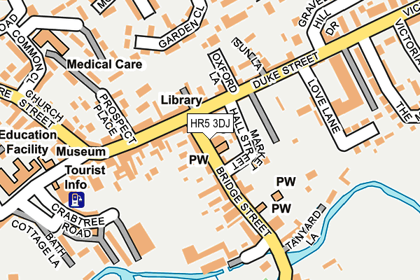HR5 3DJ map - OS OpenMap – Local (Ordnance Survey)