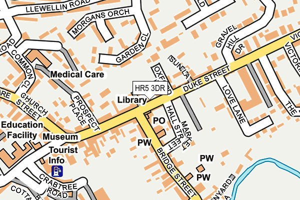 HR5 3DR map - OS OpenMap – Local (Ordnance Survey)