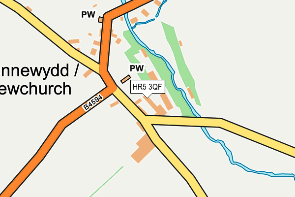HR5 3QF map - OS OpenMap – Local (Ordnance Survey)