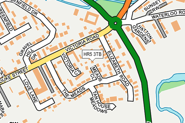 HR5 3TB map - OS OpenMap – Local (Ordnance Survey)