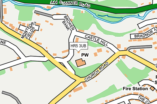 HR5 3UB map - OS OpenMap – Local (Ordnance Survey)